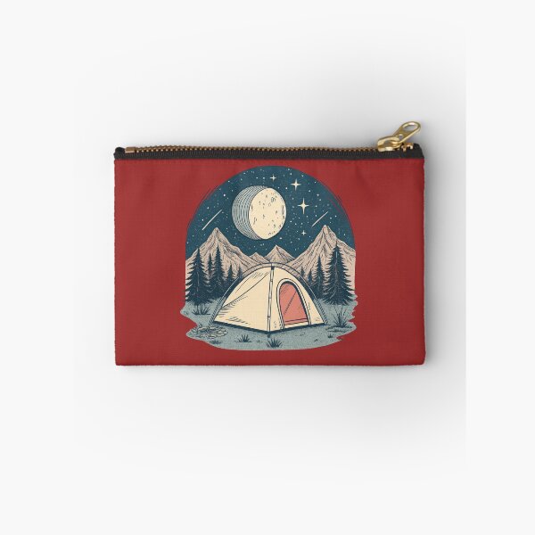 Item preview, Moonlit Camping – Tent Under Stars and Mountain Night Sky Illustration designed and sold by NoctaHike.