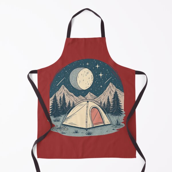 Item preview, Moonlit Camping – Tent Under Stars and Mountain Night Sky Illustration designed and sold by NoctaHike.