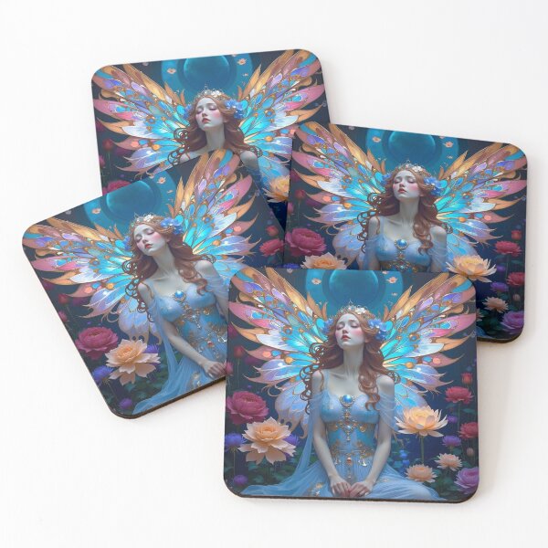 Item preview, Celestial Fairy Queen with Butterfly Wings – Enchanted Fantasy Art designed and sold by Estelle Printworks.