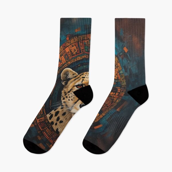 Item preview, A Majestic Cheetah Portrait design with a Vibrant Tribal Background. designed and sold by HEMRO.