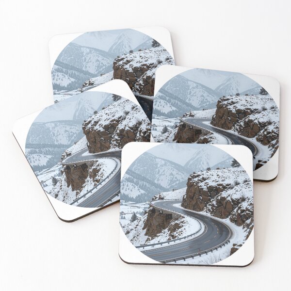 Item preview, round s curve snowy day colorful photo like art designed and sold by SmashingDeals.