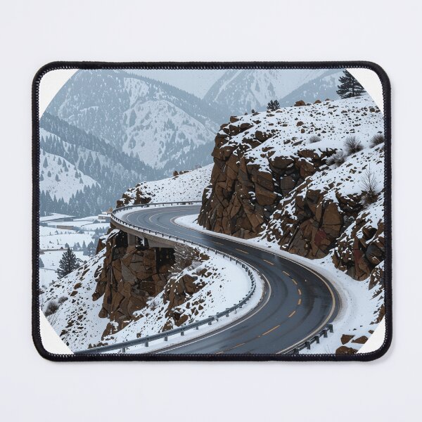 Item preview, round s curve snowy day colorful photo like art designed and sold by SmashingDeals.