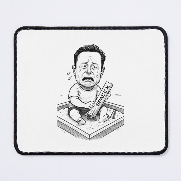 Item preview, Elon Musk with a broken SpaceX rocket in sandbox designed and sold by Jewish Rockandrolla.