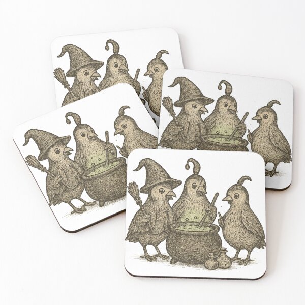 Item preview, Halloween coven of quails designed and sold by SeasonsofJess.