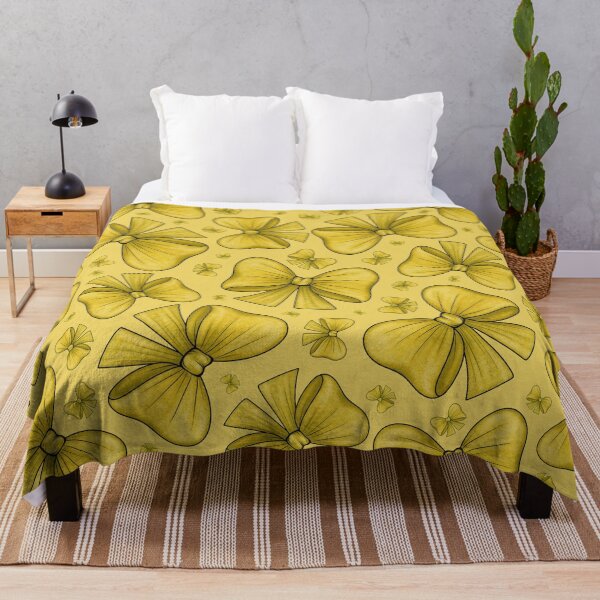 Item preview, Pattern of yellow bows on a light yellow background designed and sold by Cherevan.