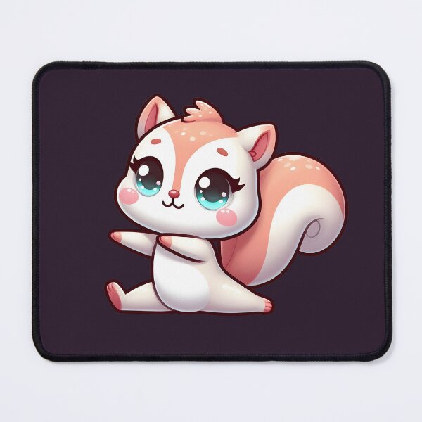 Item preview, Cute Cartoon Squirrel in Yoga Pose designed and sold by ArtistEmbrace.