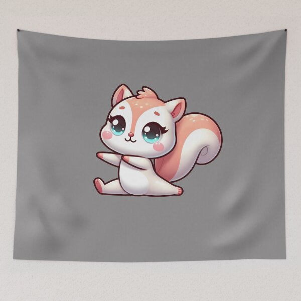 Item preview, Cute Cartoon Squirrel in Yoga Pose designed and sold by ArtistEmbrace.