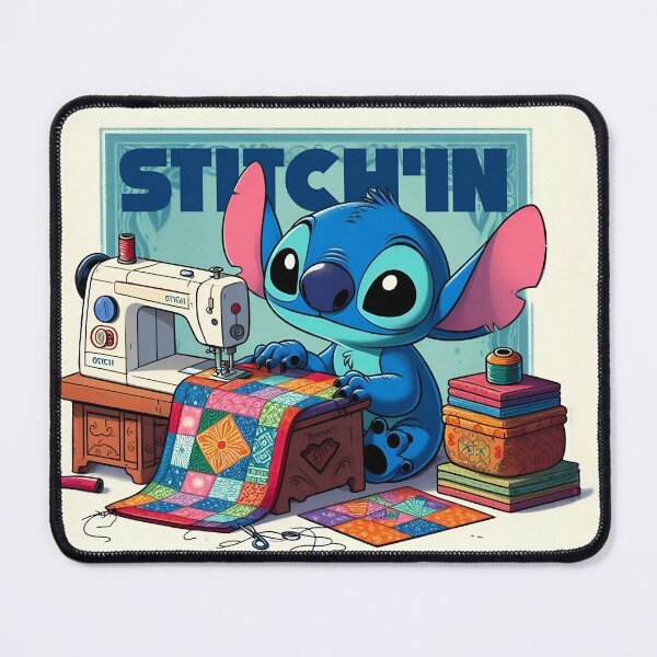 Item preview, Stitch’in – Minimalist Sewing & Knitting Cartoon Art designed and sold by goshubh.