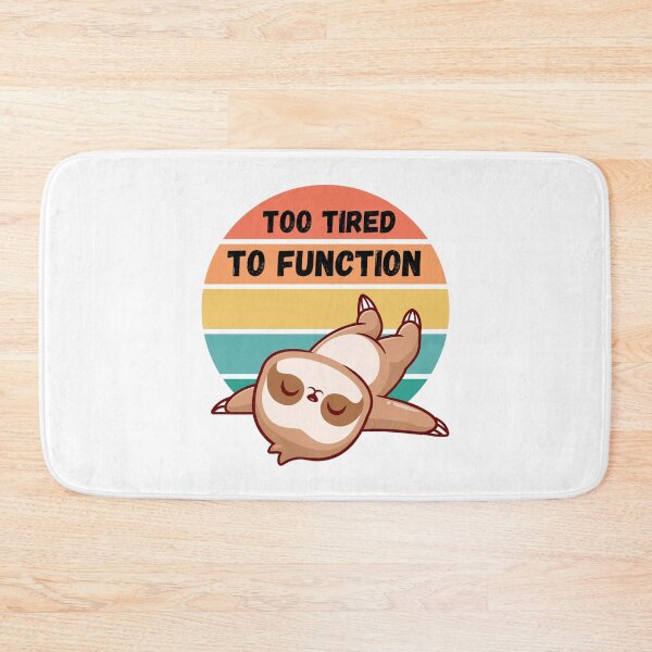Item preview, Too tired to function sloth retro sunset designed and sold by CleanDecor.