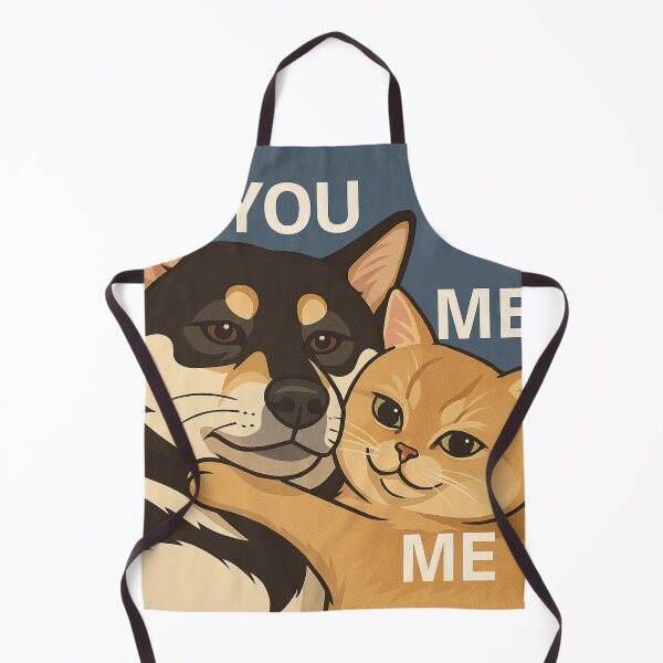 Item preview, Claimed! Funny Cat Hugging Dog – YOU & ME Cartoon Pet Art  Playful Animal Lovers Print designed and sold by NitiDigitalxRyu.
