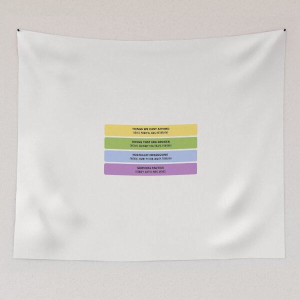 Item preview, Connections Millennial Life Categories - Funny Adult Life Chart designed and sold by MoodPending.