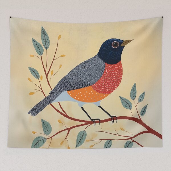 Item preview, A Stylized colorful design of an American Robin. designed and sold by HEMRO.