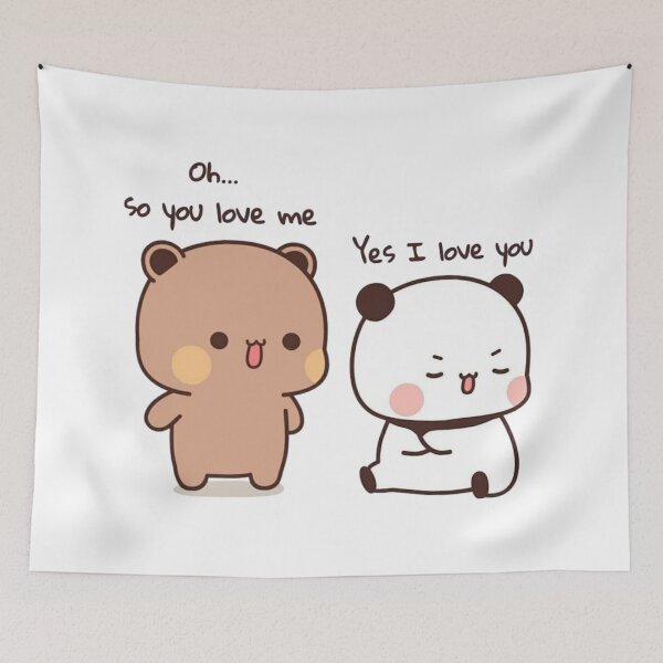 Item preview, So You Love Me, Yes i love you Bubu Dudu Panda And Brownie Bear Couple 2026 designed and sold by OceanLiveArts.
