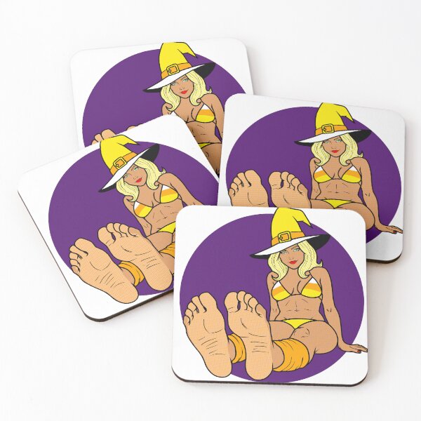 Item preview, Candy Corn Witch Pinup designed and sold by SolefulStickers.