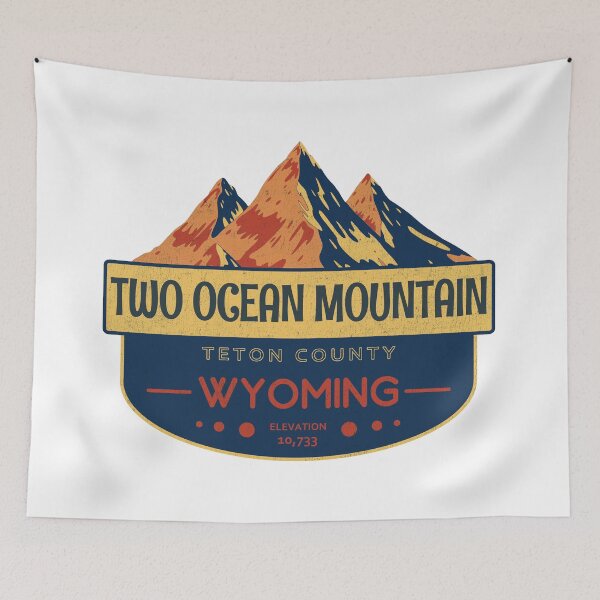 Item preview, Two Ocean Mountain, Teton County, Wyoming, Mountain Design designed and sold by Wanderful-roads.
