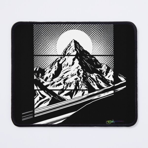 Item preview, Moonlit Burst Mountain – Comic Pop Landscape - Pop Art Mountain Landscape Love designed and sold by Benito Del Ray.