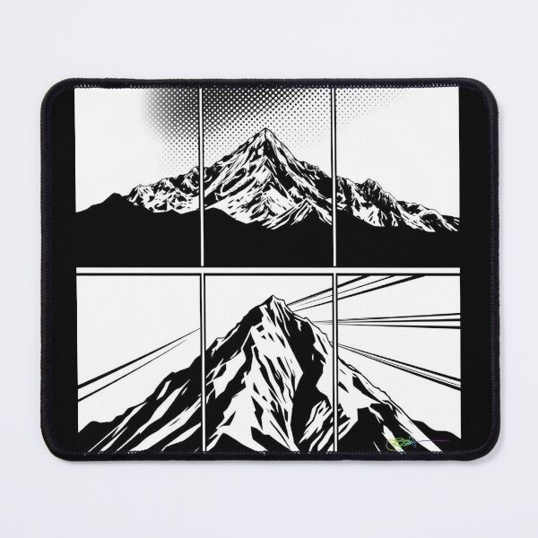 Item preview, Split Frame Mountain – Modern Triptych Landscape - Pop Art Mountain Landscape Love  designed and sold by Benito Del Ray.