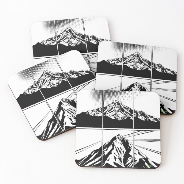 Item preview, Split Frame Mountain – Modern Triptych Landscape - Pop Art Mountain Landscape Love designed and sold by Benito Del Ray.