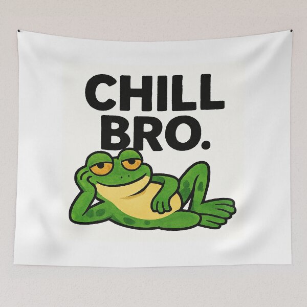 Item preview, Relaxed Frog – Chill Bro designed and sold by Chill Doodles.