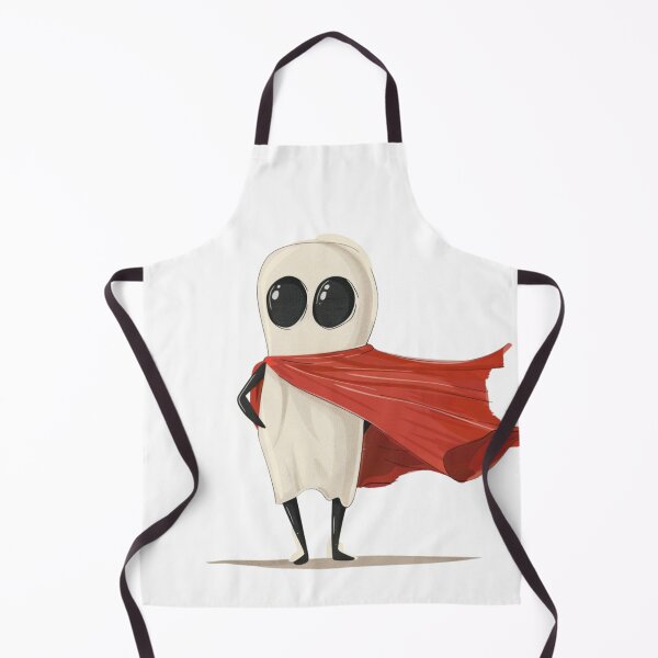 Item preview, Cute Superhero Halloween Ghost – Funny Cartoon Spirit with Red Cape Illustration designed and sold by EchoofElijah.