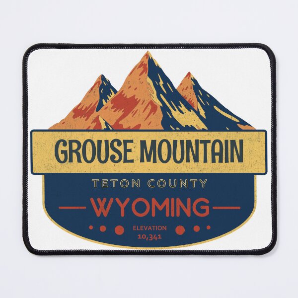 Item preview, Grouse Mountain, Teton County, Wyoming, Mountain Design designed and sold by Wanderful-roads.