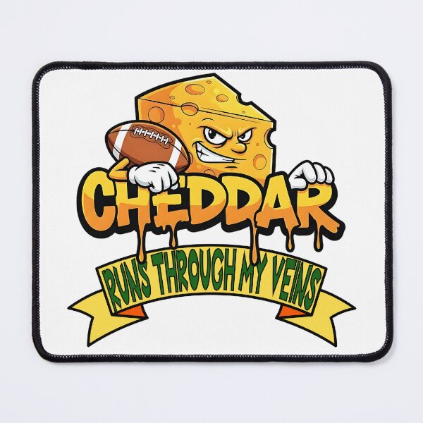 Item preview, Cheddar Runs Through My Veins Green Bay Football designed and sold by Not A Typical Teacher.