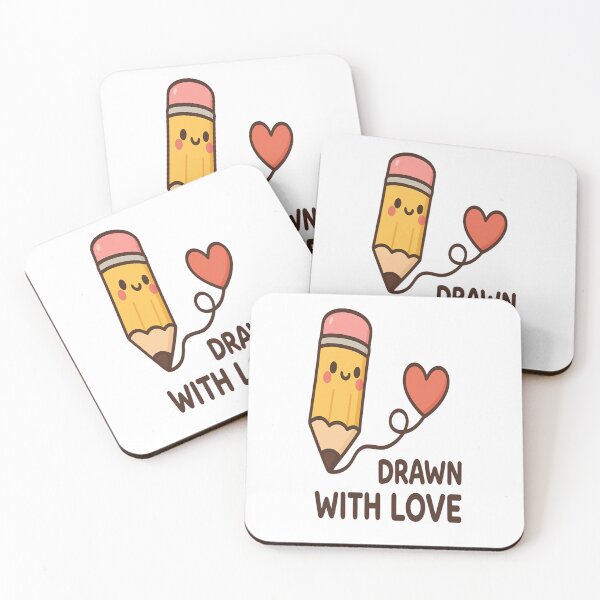 Item preview, Drawn with Love – Cute Pencil Illustration designed and sold by ToonyTeez.