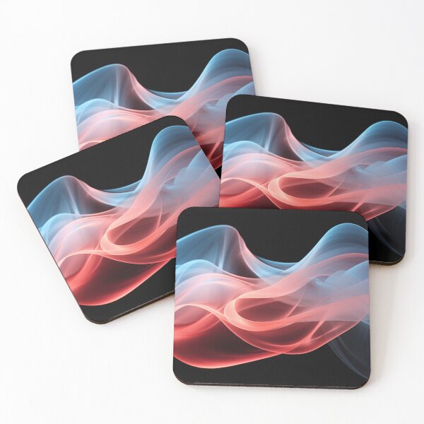 Item preview, Abstract Red & Blue Flowing Wave – Modern Minimalist Energy Art designed and sold by zevorgue.