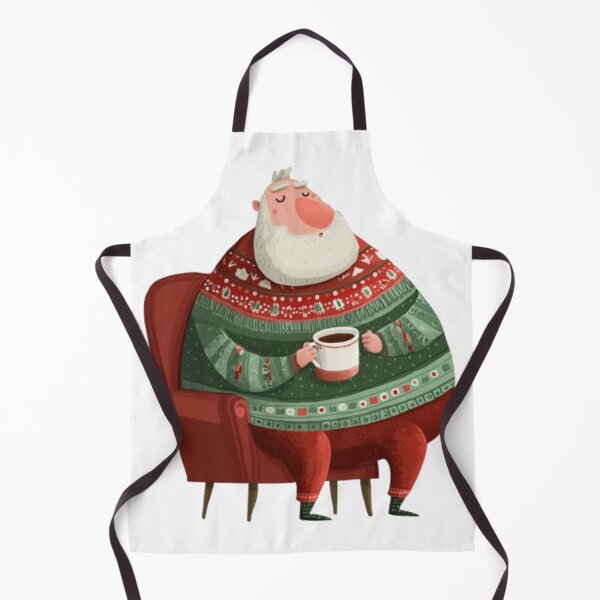 Item preview, Cozy Santa with Hot Cocoa – Christmas Holiday Design designed and sold by AlexLineArt.