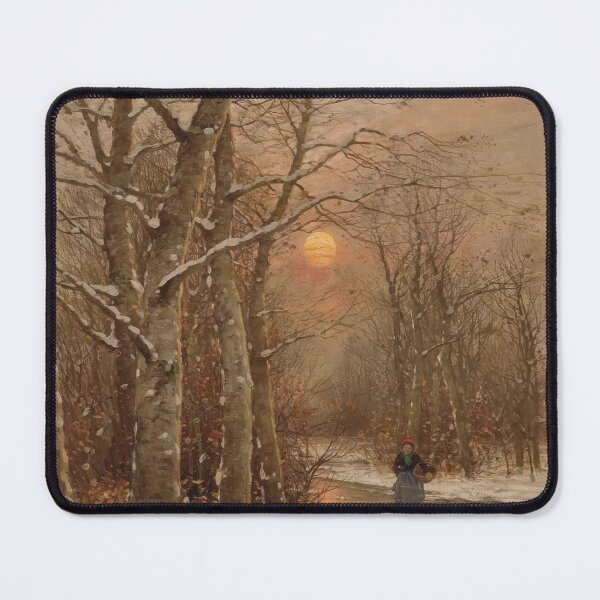 Artikelvorschau, Winter Sunset Path – Verschneite Waldlandschaft entworfen und verkauft von samretio112.