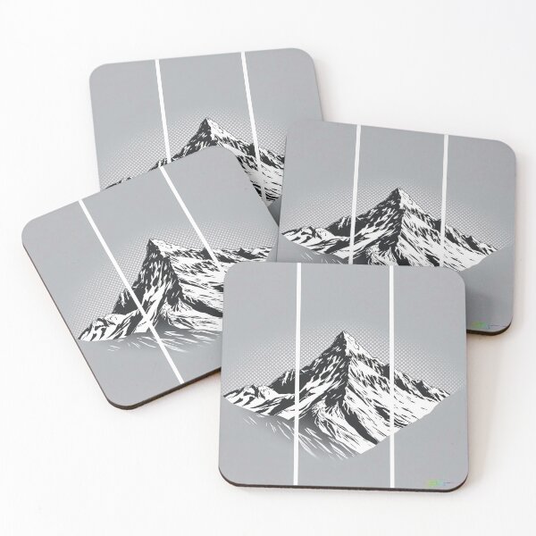 Item preview, Minimalist Split Horizon – Mountain Contrast Poster - Pop Art Mountain Landscape Love designed and sold by Benito Del Ray.
