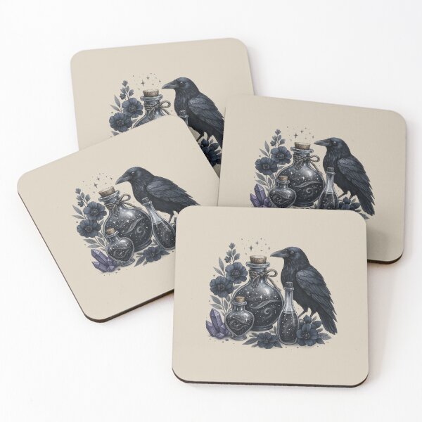 Item preview, Witch's Apothecary Crow, Crystals, Potion designed and sold by SoulsAscending.