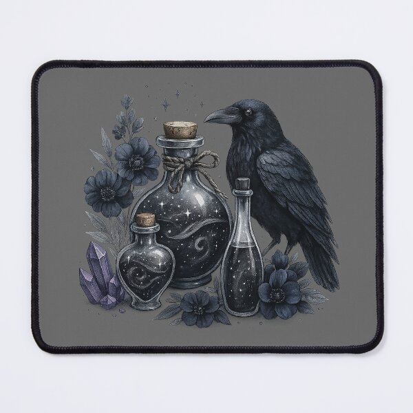 Item preview, Witch's Apothecary Crow, Crystals, Potion designed and sold by SoulsAscending.