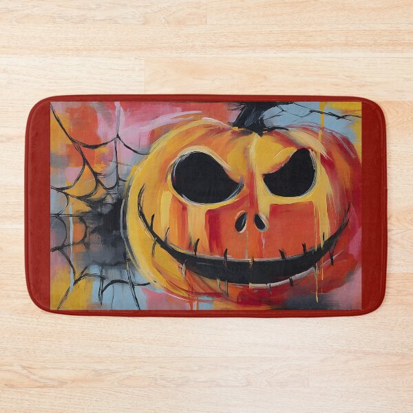 Item preview, Dive Into Halloween Mischief with a Menacing Pumpkin Grin and Creeping Spider Web designed and sold by OlfactoART Studio.