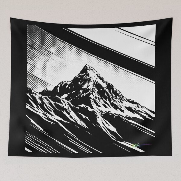 Item preview, Ascending Force – Streaked Mountain Poster - Pop Art Mountain Landscape Love  designed and sold by Benito Del Ray.