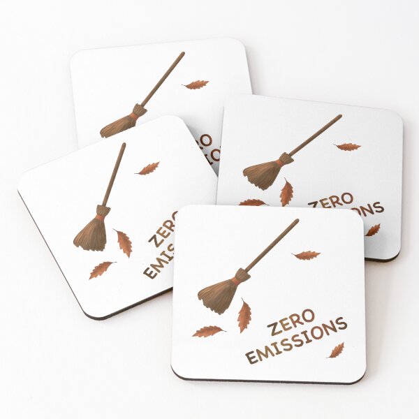 Item preview, Zero Emissions Witch Broom — Funny Halloween Eco Design designed and sold by KolLiArt.