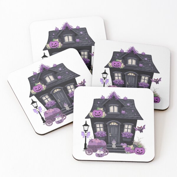 Item preview, Kawaii Haunted House – Purple Magical Halloween designed and sold by Digitalka.