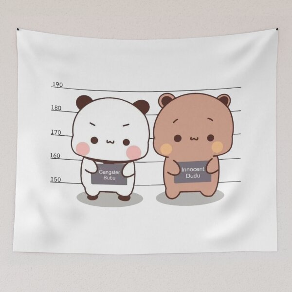 Item preview, innocent Dudu Gangster Bubu Dudu Panda And Brownie Bear Couple 2026 designed and sold by OceanLiveArts.