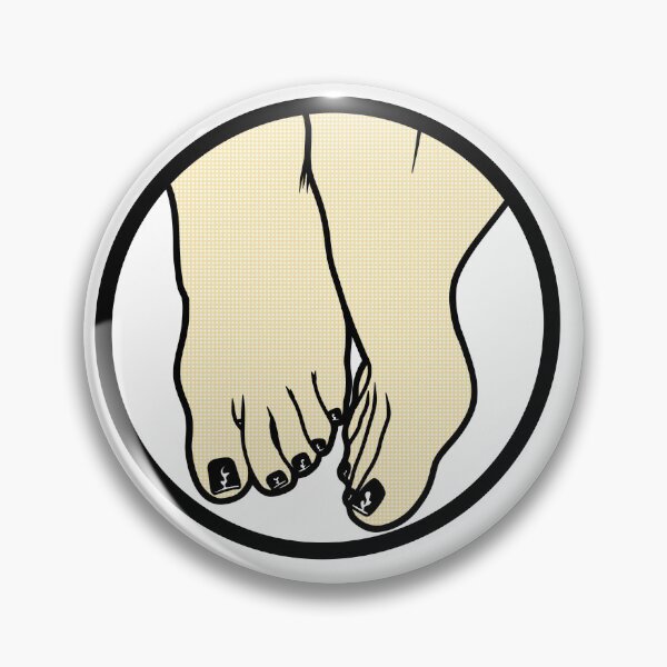 Item preview, Goth Toes Badge designed and sold by SolefulStickers.
