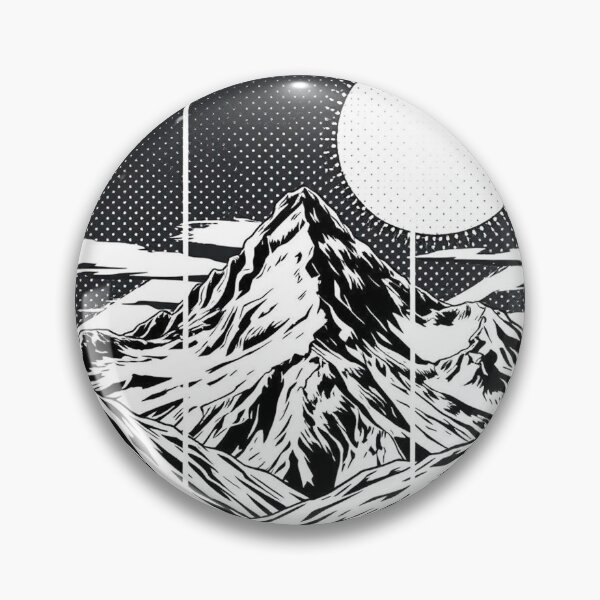Item preview, Sunlit Triptych Mountain – Contemporary Comic Style - Pop Art Mountain Landscape Love  designed and sold by Benito Del Ray.