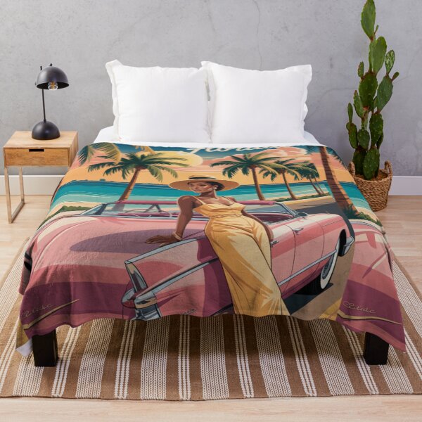 Item preview, Vintage Miami Florida Travel Poster with a Classic Car designed and sold by CanvasCarousel.