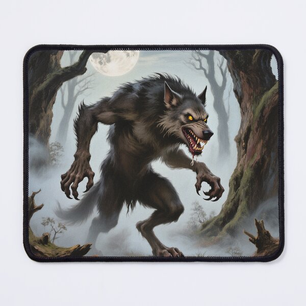 Item preview, Werewolf horror illustration art designed and sold by Vintage Designs +.