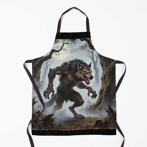 Item preview, Werewolf horror illustration art designed and sold by Vintage Designs +.