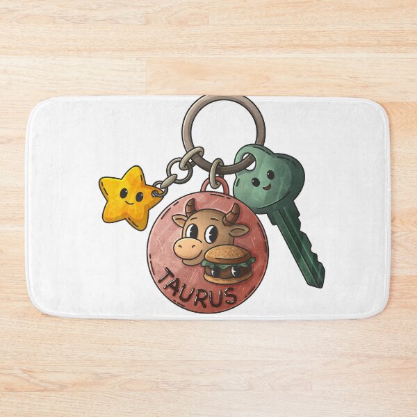 Item preview, Cute Taurus Zodiac Keychain Sticker – Star & Astrology Charm designed and sold by tviyluv.
