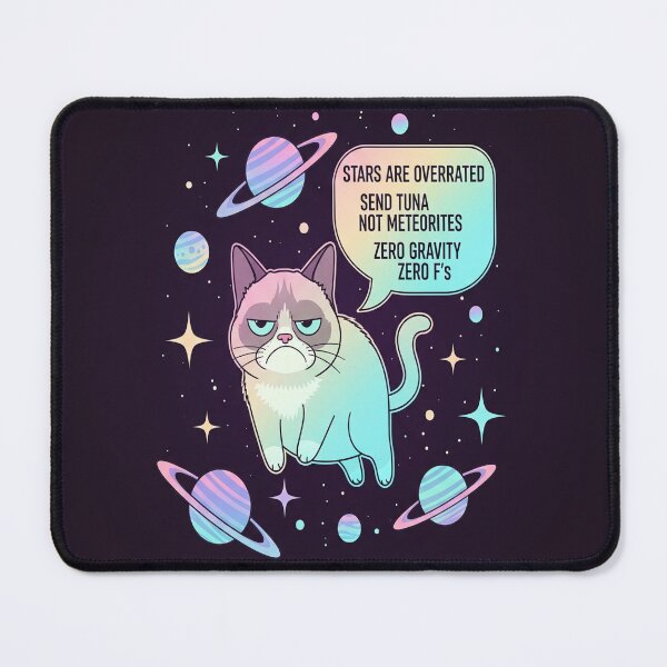 Item preview, Grumpy Galaxy Cat T-Shirt Space Cat Vaporwave, Funny Anime Cat Design designed and sold by Neko-Doodle-co.