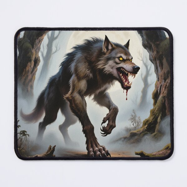 Item preview, Werewolf horror illustration art designed and sold by Vintage Designs +.