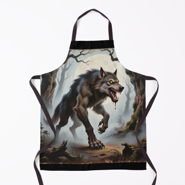 Item preview, Werewolf horror illustration art designed and sold by Vintage Designs +.