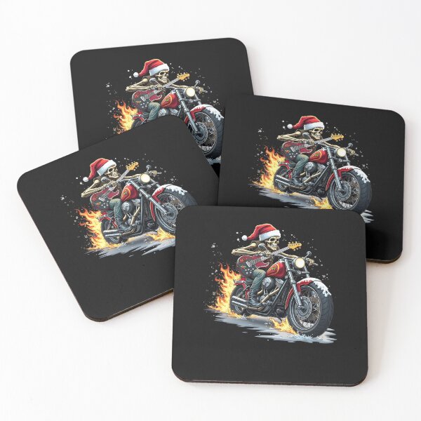 Item preview, Christmas Motorcycle Rock Music Skeleton Rocking Men Boys designed and sold by clothesy7.