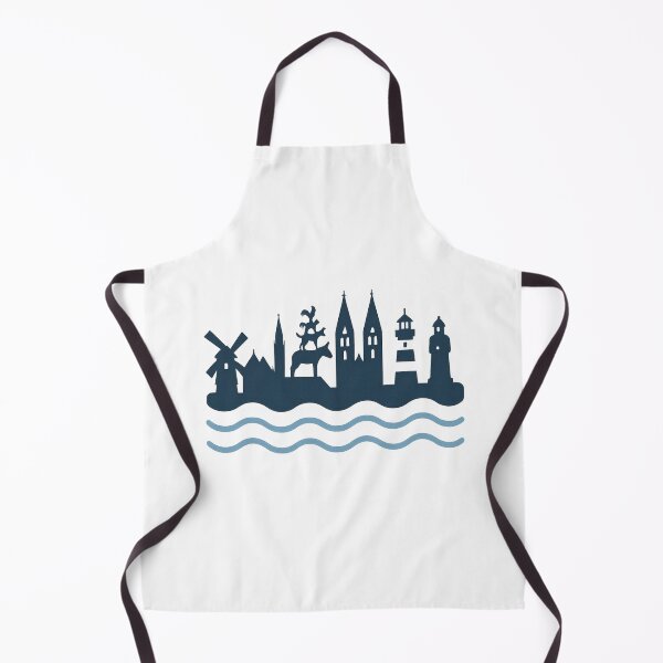 Item preview, Bremen Skyline Silhouette with Weser Waves – Germany Design designed and sold by Fies-und-Fein.