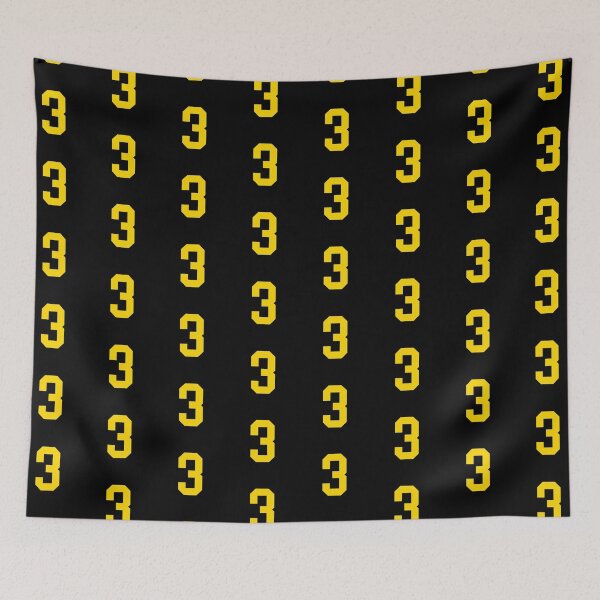 Item preview, Bold Yellow Sports Number 3 designed and sold by NECHSTORE.